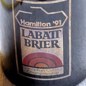 VTG LABATT BRIER CANADIAN CURLING CHAMPIONSHIPS HAMILTON 1991 CERAMIC MUG GUC